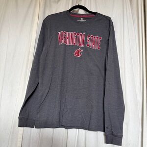 Colosseum XL Washington State University Cougars Embroidered Waffle Long Sleeve